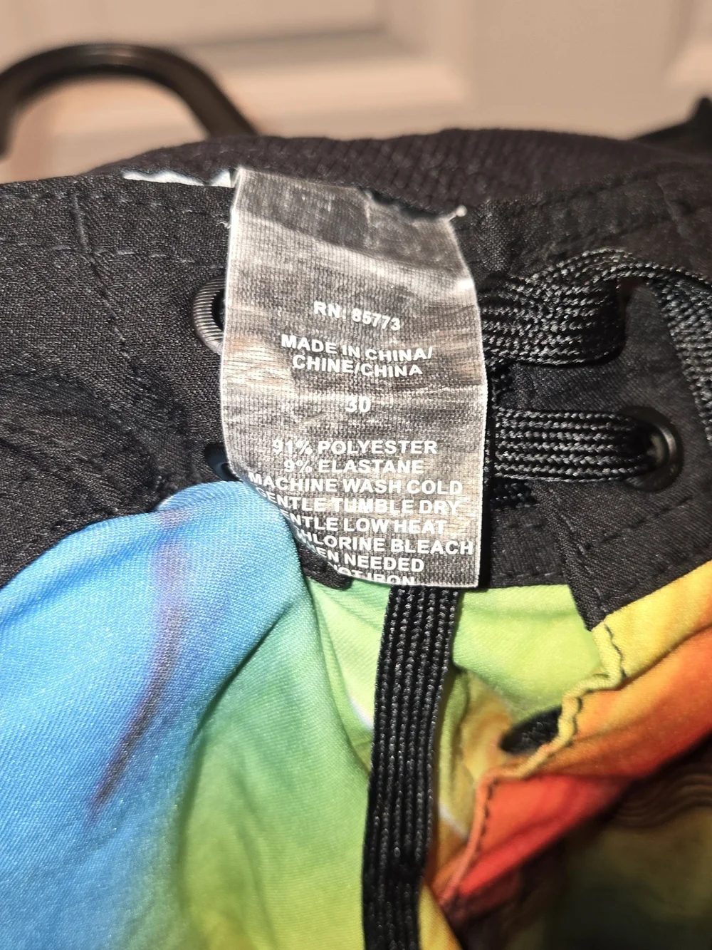 O'Neill Men's Rainbow Gradient Tie-Dye Board Shorts - Black Waistband